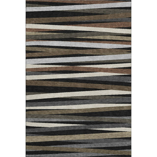 Piper Looms Mayfield Stripes AMF997 Black Machine Washable Area Rug main image