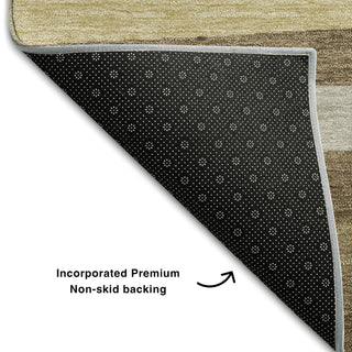 Piper Looms Mayfield Stripes AMF997 Brown Machine Washable Area Rug Backing Image