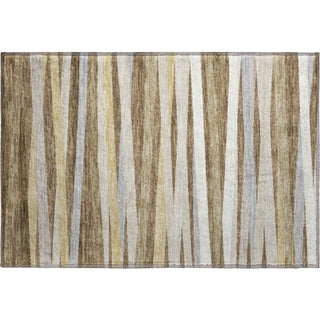 Piper Looms Mayfield Stripes AMF997 Brown Machine Washable Area Rug Scatter Main Image