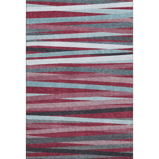 Piper Looms Mayfield Stripes AMF997 Burgundy Machine Washable Area Rug main image