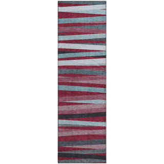 Piper Looms Mayfield Stripes AMF997 Burgundy Machine Washable Area Rug Runner Main Image