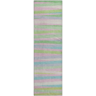 Piper Looms Mayfield Stripes AMF997 Mint Machine Washable Area Rug Runner Main Image
