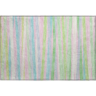 Piper Looms Mayfield Stripes AMF997 Mint Machine Washable Area Rug Scatter Main Image