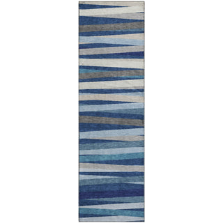 Piper Looms Mayfield Stripes AMF997 Navy Machine Washable Area Rug Runner Main Image