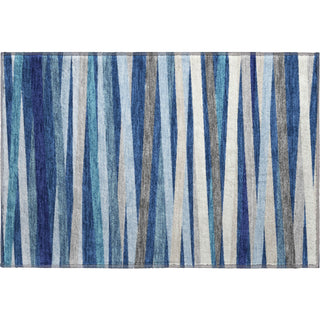 Piper Looms Mayfield Stripes AMF997 Navy Machine Washable Area Rug Scatter Main Image
