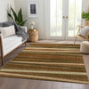 Piper Looms Mayfield Stripes AMF997 Paprika Machine Washable Area Rug Lifestyle Image Feature