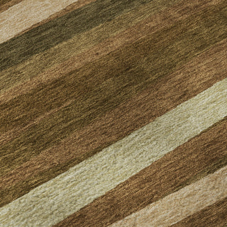 Piper Looms Mayfield Stripes AMF997 Paprika Machine Washable Area Rug Swatch Image