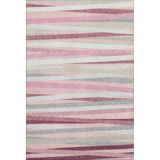 Piper Looms Mayfield Stripes AMF997 Pink Machine Washable Area Rug main image
