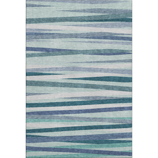 Piper Looms Mayfield Stripes AMF997 Teal Machine Washable Area Rug main image