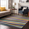Piper Looms Mayfield Stripes AMF997 White Machine Washable Area Rug Lifestyle Image Feature