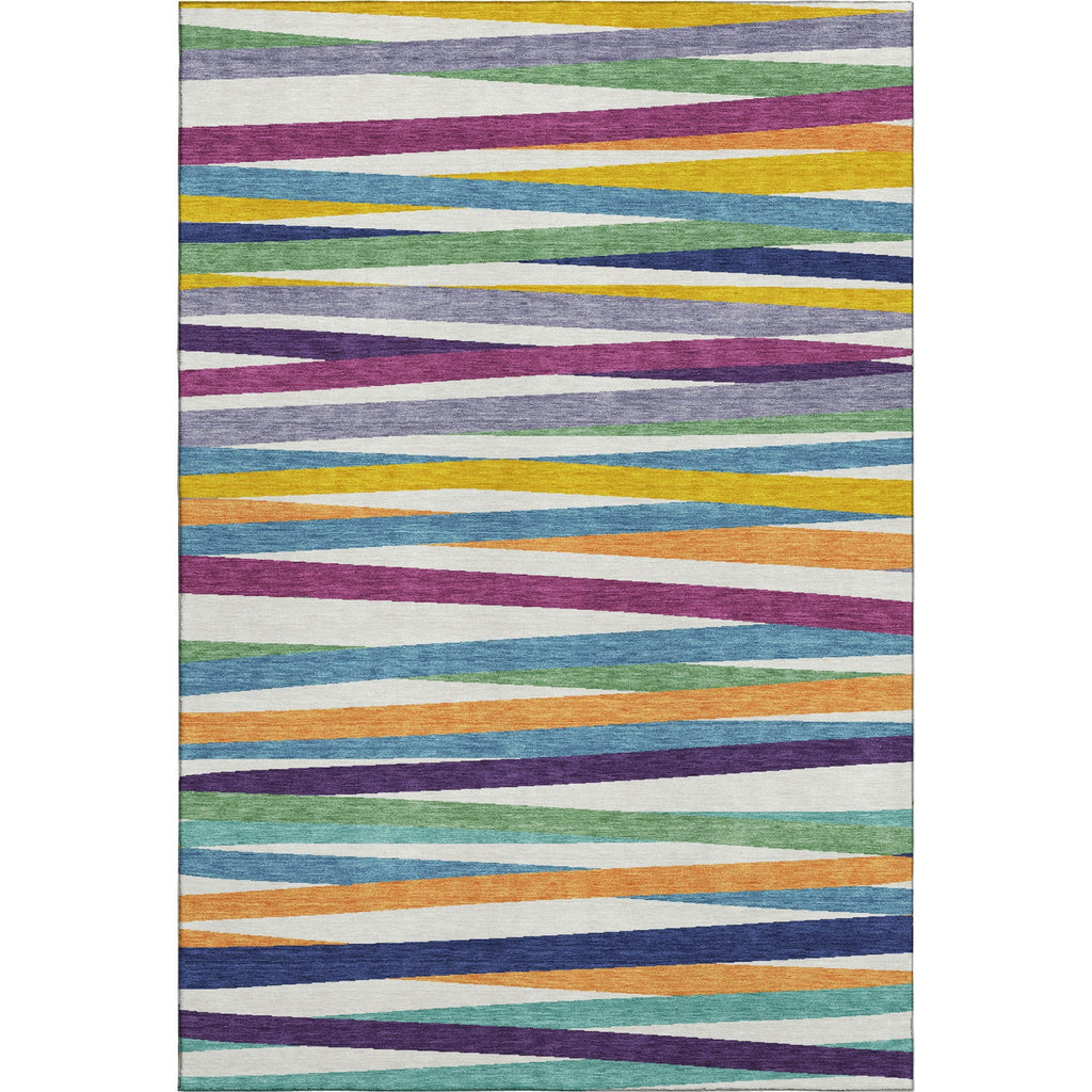 Piper Looms Mayfield Stripes AMF997 White Machine Washable Area Rug main image