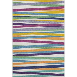 Piper Looms Mayfield Stripes AMF997 White Machine Washable Area Rug main image