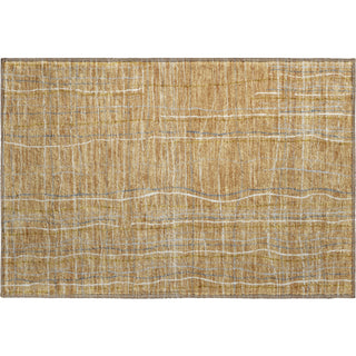 Piper Looms Mayfield Stripes AMF998 Gold Machine Washable Area Rug Scatter Main Image