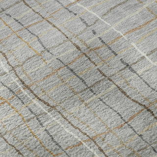 Piper Looms Mayfield Stripes AMF998 Gray Machine Washable Area Rug Swatch Image