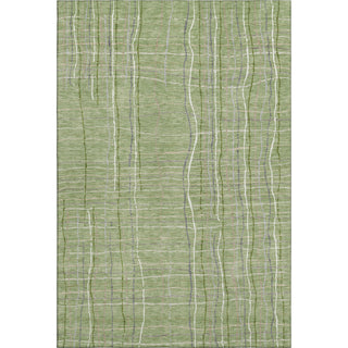 Piper Looms Mayfield Stripes AMF998 Green Machine Washable Area Rug main image
