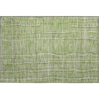 Piper Looms Mayfield Stripes AMF998 Green Machine Washable Area Rug Scatter Main Image