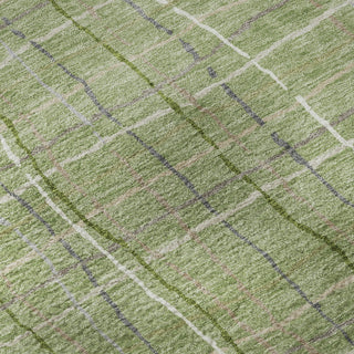 Piper Looms Mayfield Stripes AMF998 Green Machine Washable Area Rug Swatch Image
