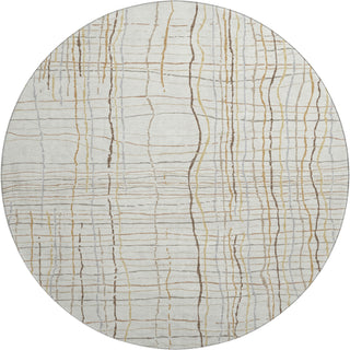 Piper Looms Mayfield Stripes AMF998 Ivory Machine Washable Area Rug Round Main Image