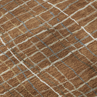 Piper Looms Mayfield Stripes AMF998 Paprika Machine Washable Area Rug Swatch Image