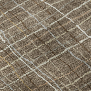 Piper Looms Mayfield Stripes AMF998 Taupe Machine Washable Area Rug Swatch Image
