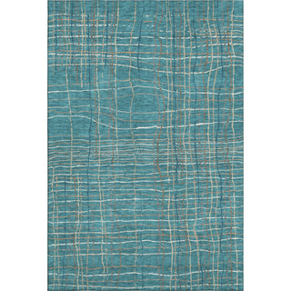 Piper Looms Mayfield Stripes AMF998 Teal Machine Washable Area Rug main image