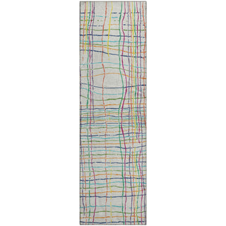 Piper Looms Mayfield Stripes AMF998 White Machine Washable Area Rug Runner Main Image
