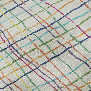 Piper Looms Mayfield Stripes AMF998 White Machine Washable Area Rug Swatch Image
