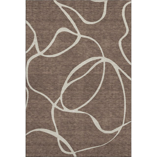 Piper Looms Mayfield Swirls AMF999 Brown Machine Washable Area Rug main image