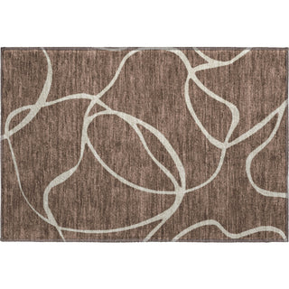 Piper Looms Mayfield Swirls AMF999 Brown Machine Washable Area Rug Scatter Main Image