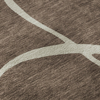 Piper Looms Mayfield Swirls AMF999 Brown Machine Washable Area Rug Swatch Image