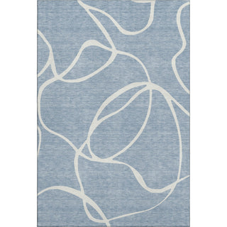 Piper Looms Mayfield Swirls AMF999 Denim Machine Washable Area Rug main image