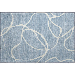 Piper Looms Mayfield Swirls AMF999 Denim Machine Washable Area Rug Scatter Main Image