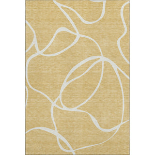 Piper Looms Mayfield Swirls AMF999 Gold Machine Washable Area Rug main image
