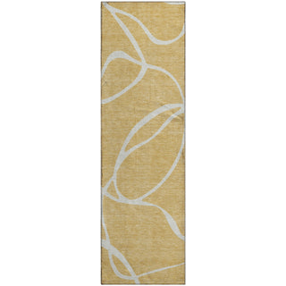 Piper Looms Mayfield Swirls AMF999 Gold Machine Washable Area Rug Runner Main Image
