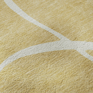 Piper Looms Mayfield Swirls AMF999 Gold Machine Washable Area Rug Swatch Image