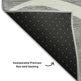 Piper Looms Mayfield Swirls AMF999 Gray Machine Washable Area Rug Backing Image