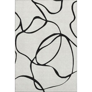 Piper Looms Mayfield Swirls AMF999 White Machine Washable Area Rug main image