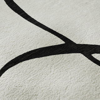 Piper Looms Mayfield Swirls AMF999 White Machine Washable Area Rug Swatch Image