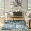 Nourison Ambiance AMI01 Blue Silver Area Rug Swatch Image