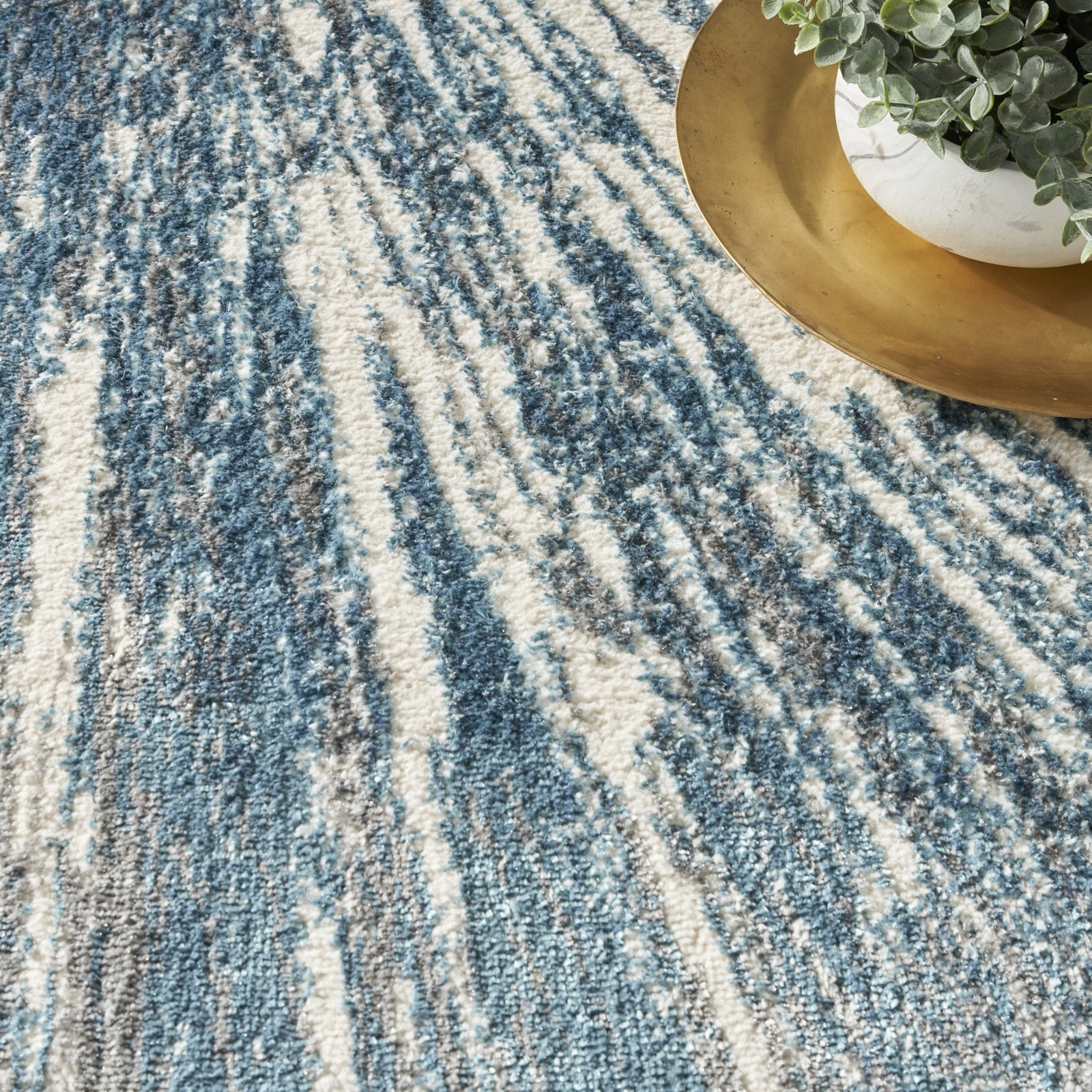 Nourison Ambiance AMI01 Blue Silver Area Rug – Incredible Rugs and Decor
