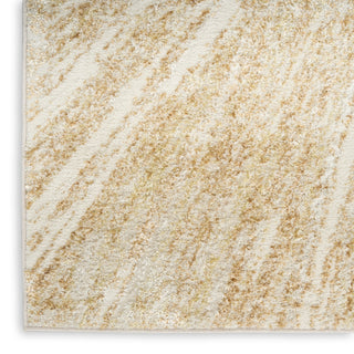 Nourison Ambiance AMI01 Ivory Gold Area Rug Corner Image