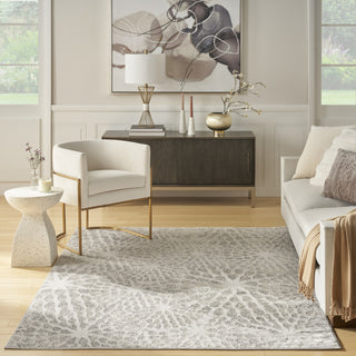 Nourison Ambiance AMI02 Grey Silver Area Rug Swatch Image