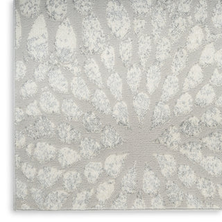Nourison Ambiance AMI02 Grey Silver Area Rug Corner Image