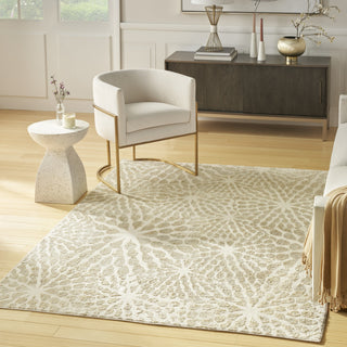 Nourison Ambiance AMI02 Ivory Gold Area Rug Corner Image
