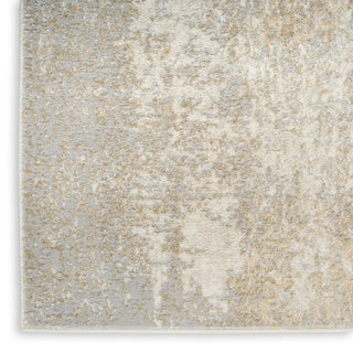 Nourison Ambiance AMI03 Ivory Silver Area Rug Corner Image