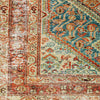 Livabliss Amelie AML-2352-Rust-Teal-Ivory-Midnight Blue-Sage Machine Washable Area Rug Swatch