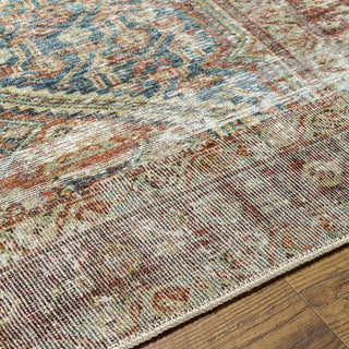 Livabliss Amelie AML-2352-Rust-Teal-Ivory-Midnight Blue-Sage Machine Washable Area Rug Detail