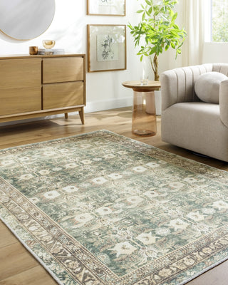 LIVABLISS Amelie AML-2396 Olive Area Rug Room Scene Feature