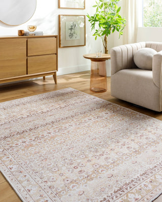 Livabliss Amelie AML-2401 Cream Machine Washable Area Rug Room Scene