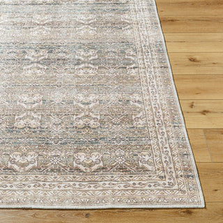 Livabliss Amelie AML-2404 Medium Green Machine Washable Area Rug Angle